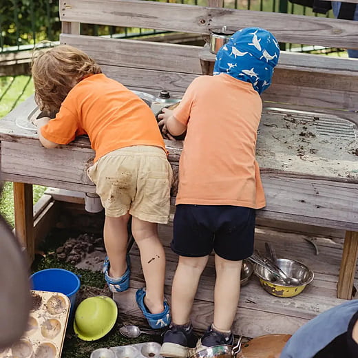 Busy at the Mud Kitchen