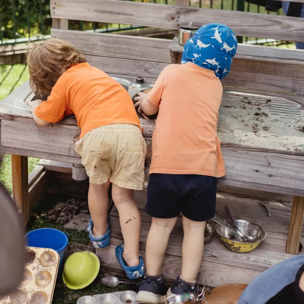 Busy at the Mud Kitchen
